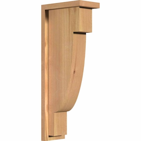 Alpine Smooth Corbel w/Backplate, Western Red Cedar, 5 1/2"W x 10"D x 26"H